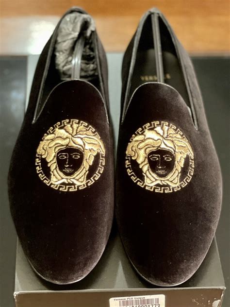 versace medusa velvet slippers for sale|Medusa Velvet Slippers Black,Gold .